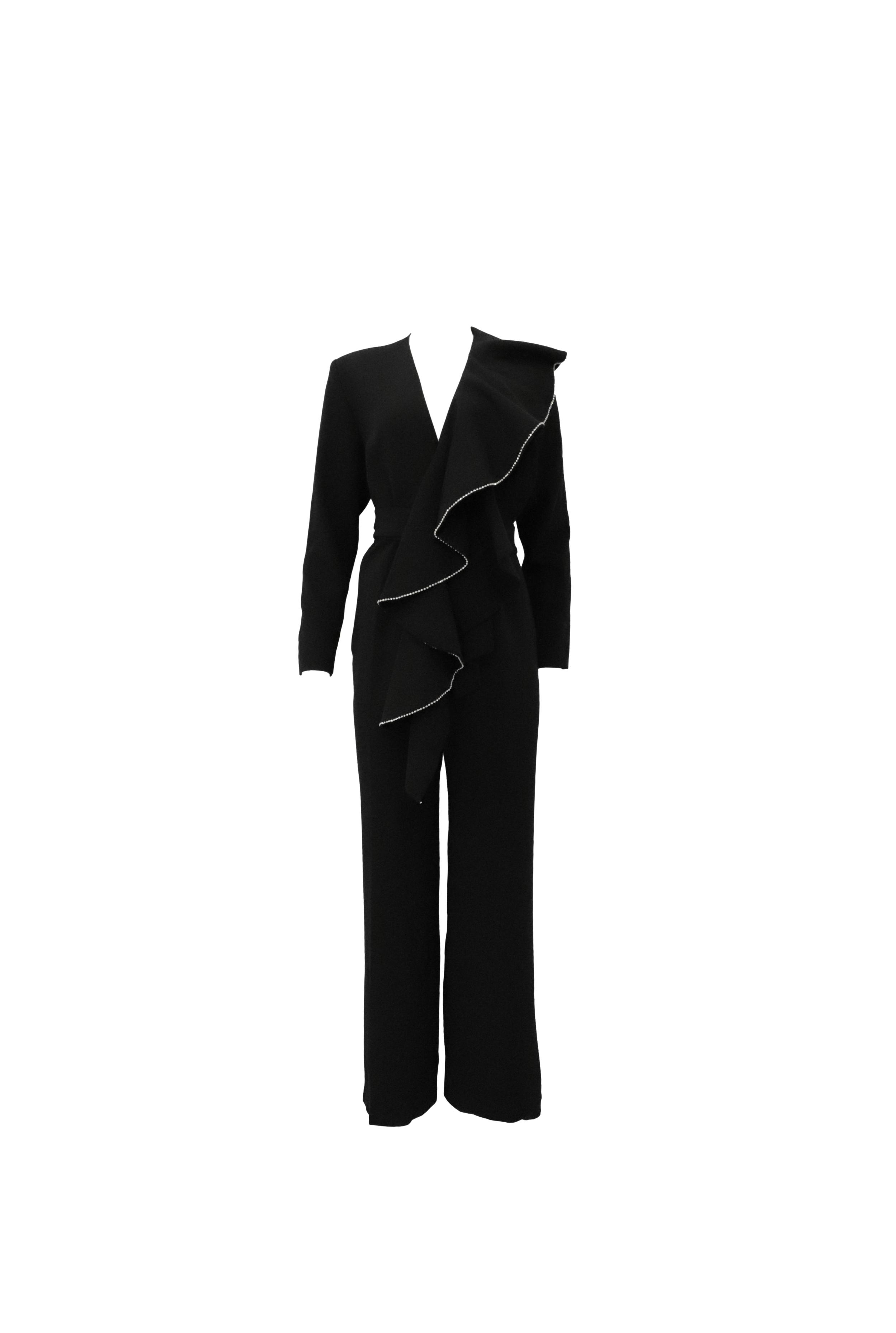 Frill Black Jumpsuit
